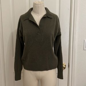 Everlane cashmere long sleeve polo
